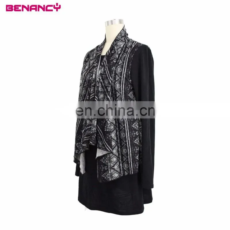 African Kitenge Dress Designs Double Layered Ikat Print Ladies Neck Design Tunic