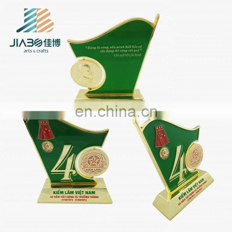 high quality blue colors paint metal trophy cup