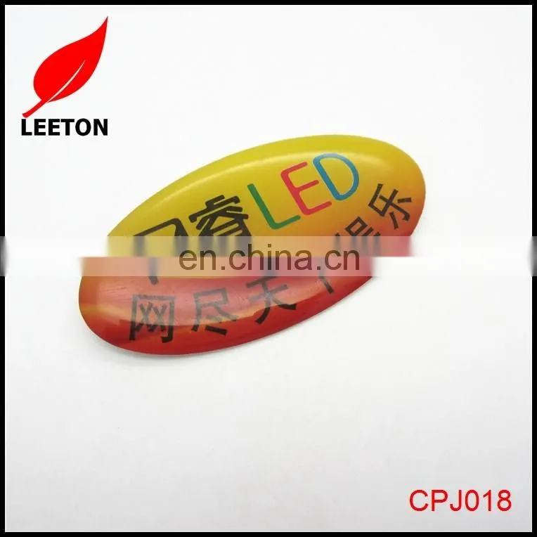 Factory supply Custom round plastic name badge