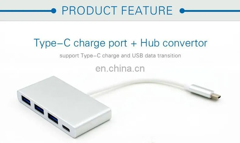 Usb C Hub 3 In 1 For 3 Adapter Usb For Macbook Transfering Multi Type c hub Port