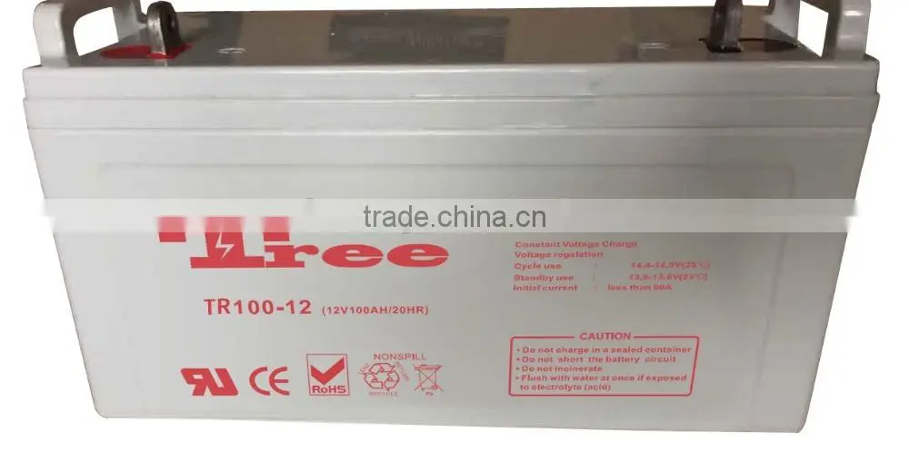 China manufacture Top Quality 12v 100ah Deep Cycle lead acid Battery manufacturer