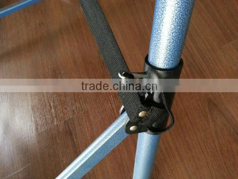 net fabric folding bed with steel tube stand