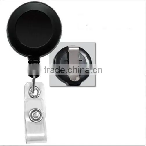 BADGE REEL - RETRACTABLE RECOIL YOYO SKI PASS ID CARD HOLDER KEY CHAIN CARABINER