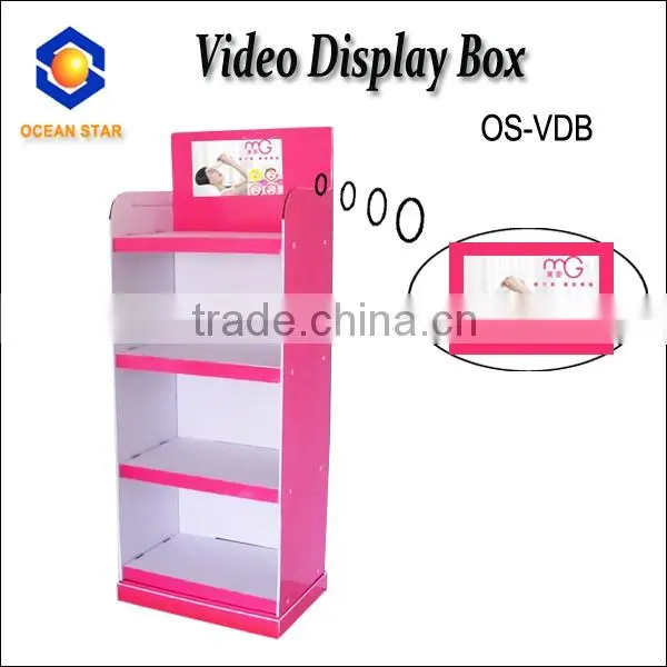 video paper Display Box,Cardboard Display video Boxes,Paper Display Box with LCD player