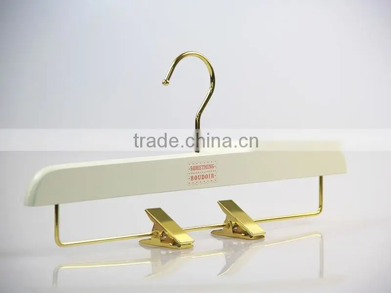 high end antislip wooden hanger and pants hanger with custom size and logo