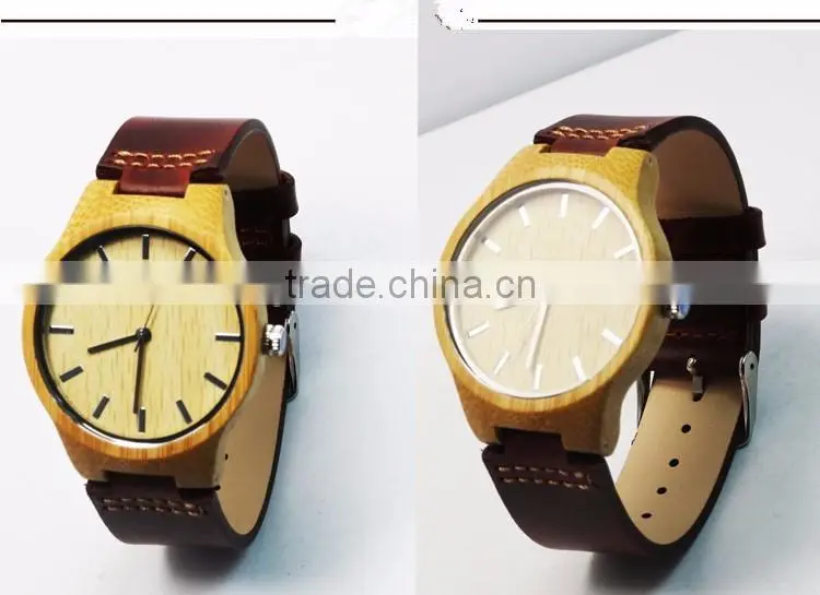pair 100% natural Bamboo Watch New Arrival Women Wristwatches High Quality Vintage Style for couples