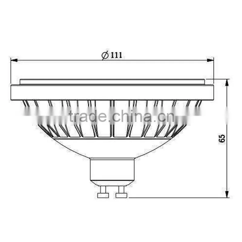 INNOVILIGHT aluminum and plastic 15w smd 45 degree 12v g53 led ar111
