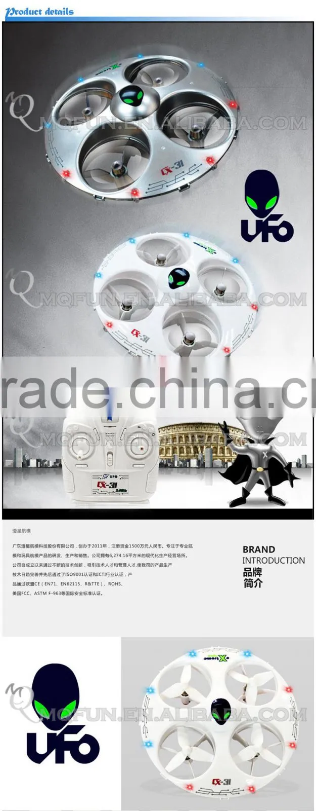 Mini Qute RC remote control flying Helicopter Quadcopter drone UFO model 2.4GHz aerial photo Educational electronic toy NO.CX-31