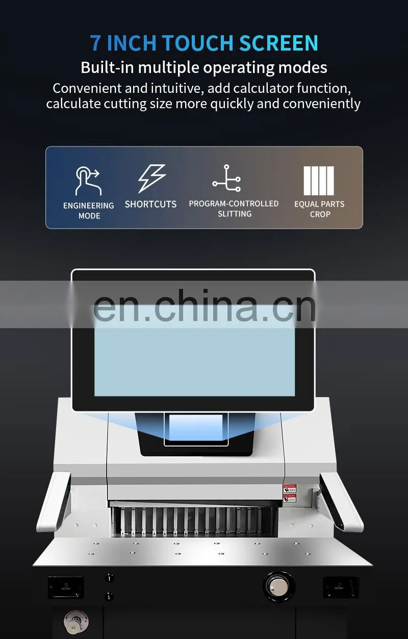 Samsmoon New Arrival Office Mute Hydraulic Electric Heavy Duty Max Cutting Size 500Mm Guillotine Paper Cutter