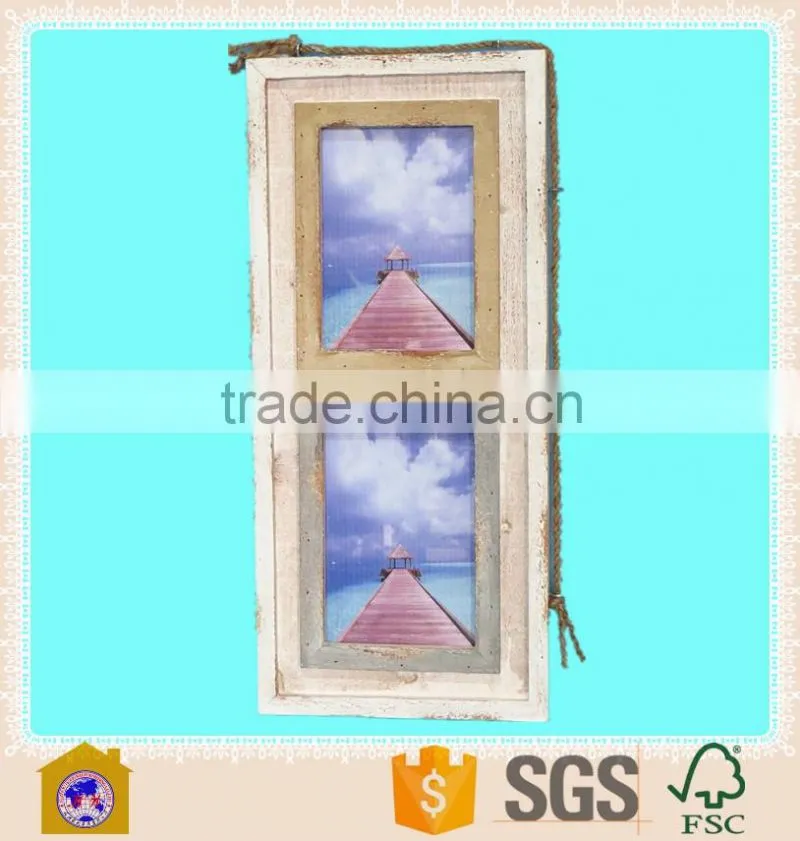 cheap vintage shabby chic wood wall hanging photo picture frame wholesale for home decor. HW15A00565