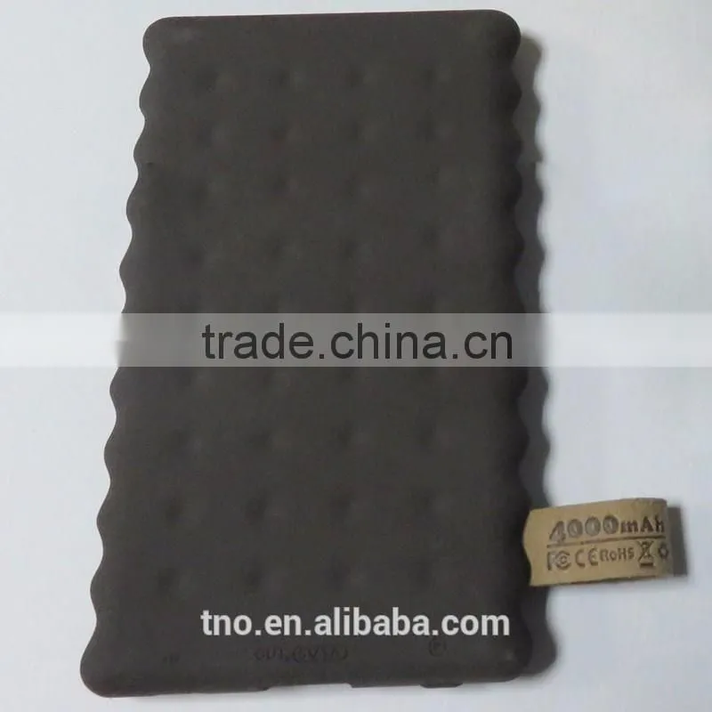 Portable cookies power bank 4000mAh travel charger for iPhone