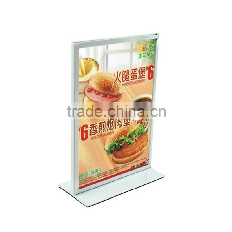 Metal Table White Poster Stand Poster Display Banner Stand Sign Stand A4 Tabletop Display