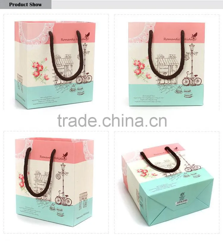 romantic drawing paper gift package bag