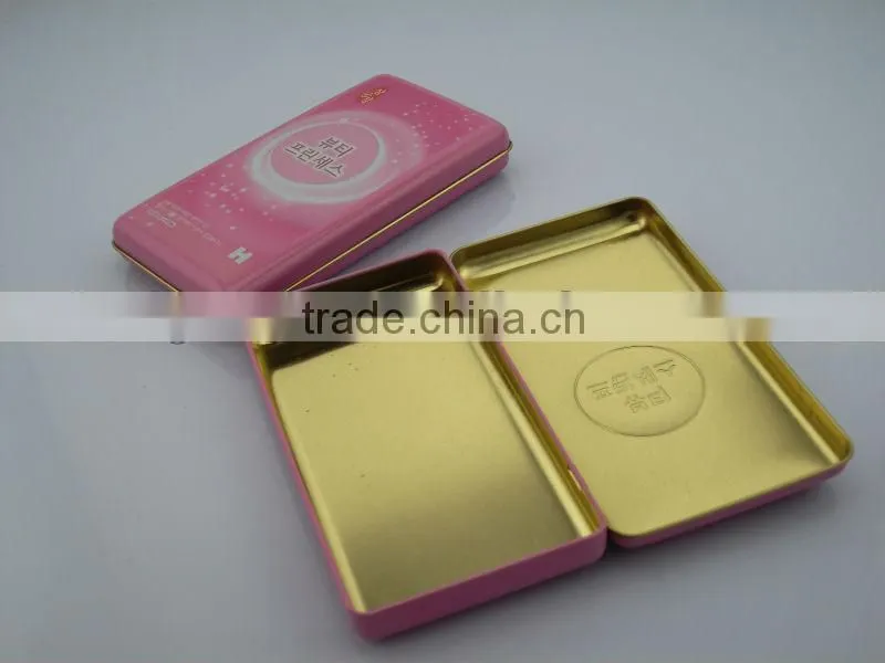 battery tin with round PVC window
