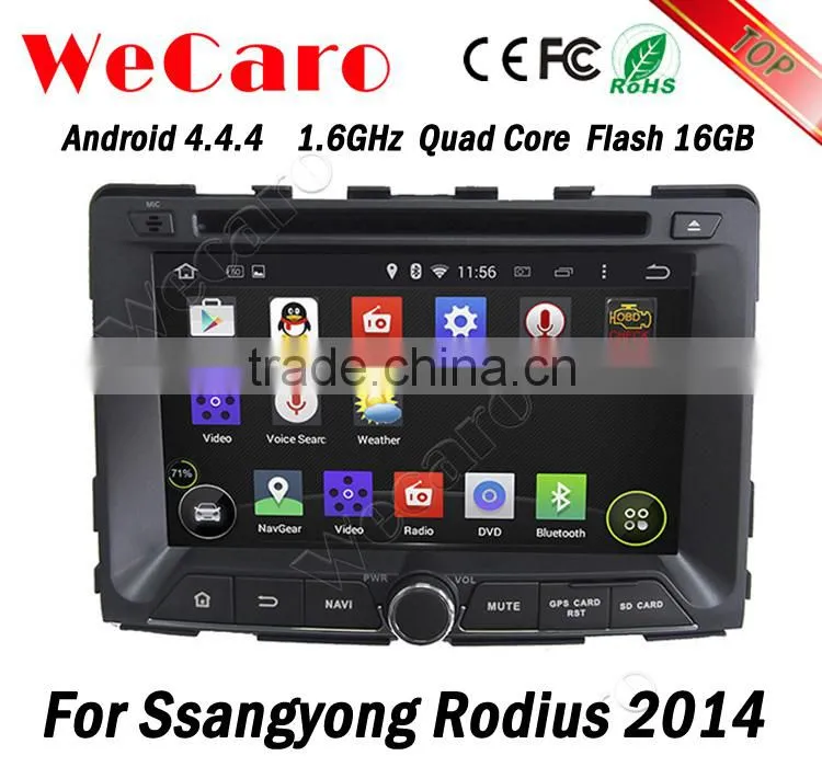 Wecaro WC-SY7070 7" Android 4.4.4 WIFI 3G touch screen car radio gps for ssangyong rodius 2014