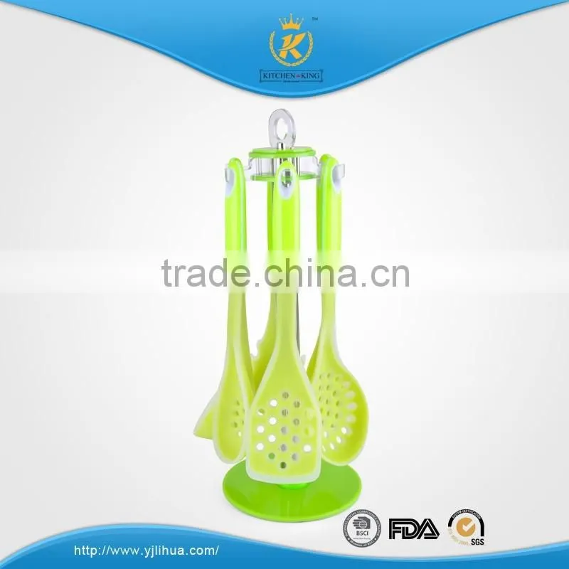 KITCHEN KING colorful silicone utensils with acrylic stand FDA quality