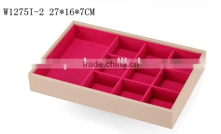 W1275I-4 Wholesale Alibaba Slope Style Cosmetic Storage Box Stackable Wooden Jewelry Display