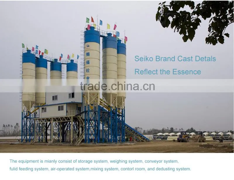 wet concrete batch plant for sale with capacity of 120m3/h