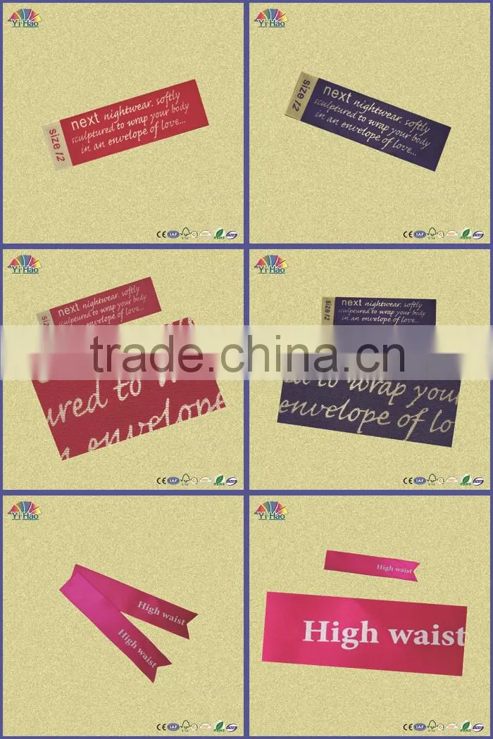 garment printing label clothing label size label print label