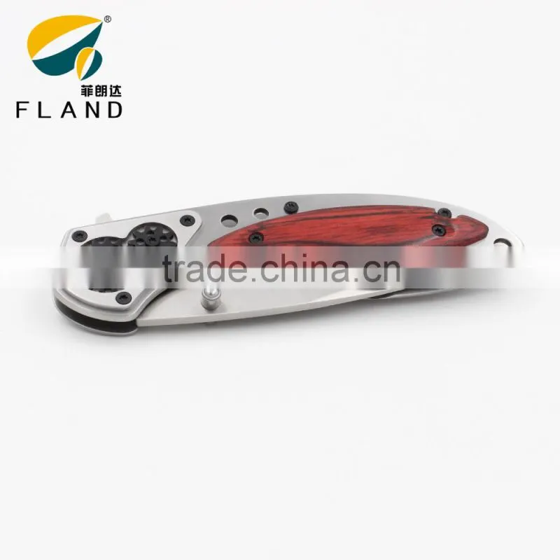 yangjiang factory supply Gear Desgin bearing knife pivot stainless steel titanium hunting knife