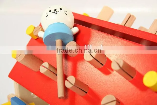 Children small toy wooden screw house