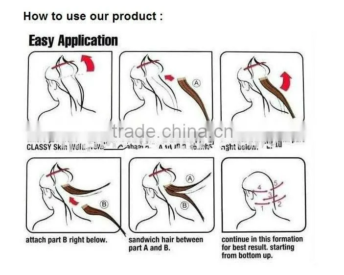 Alibaba express gracious human Remy tape hair extension with facrtory price