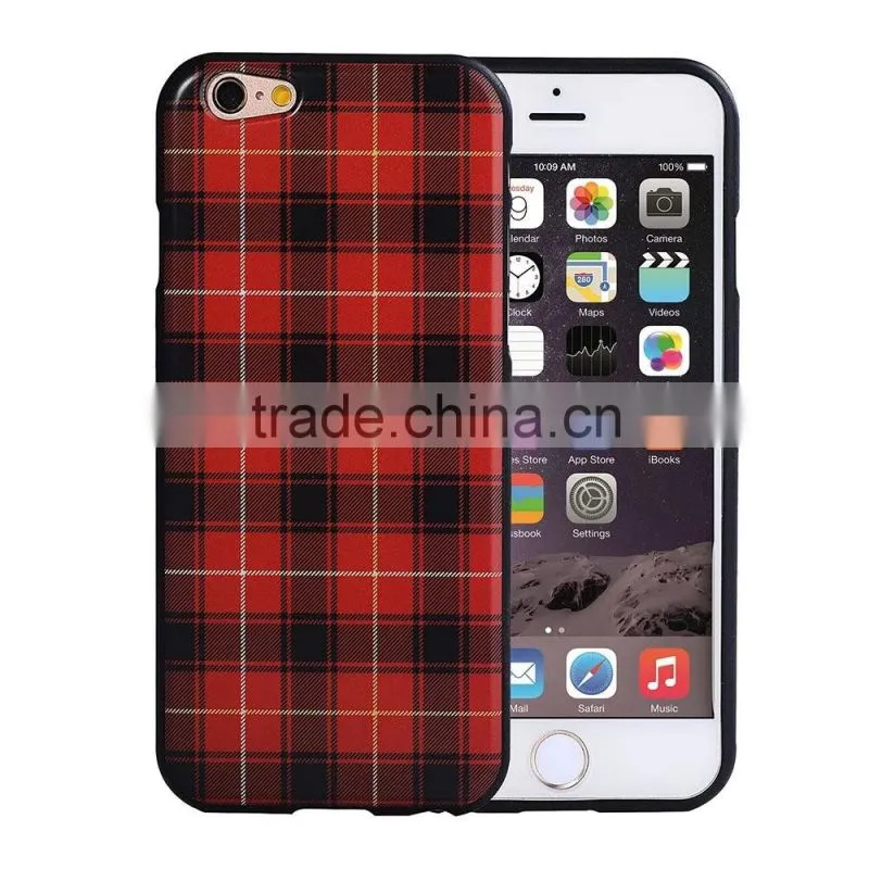 SLD Grid Graid England Style Shockproof Soft TPU Rubber Back Cover Case for Samsung S7 Edge S7 S6 edge Plus S6 edge S6 MT-5805