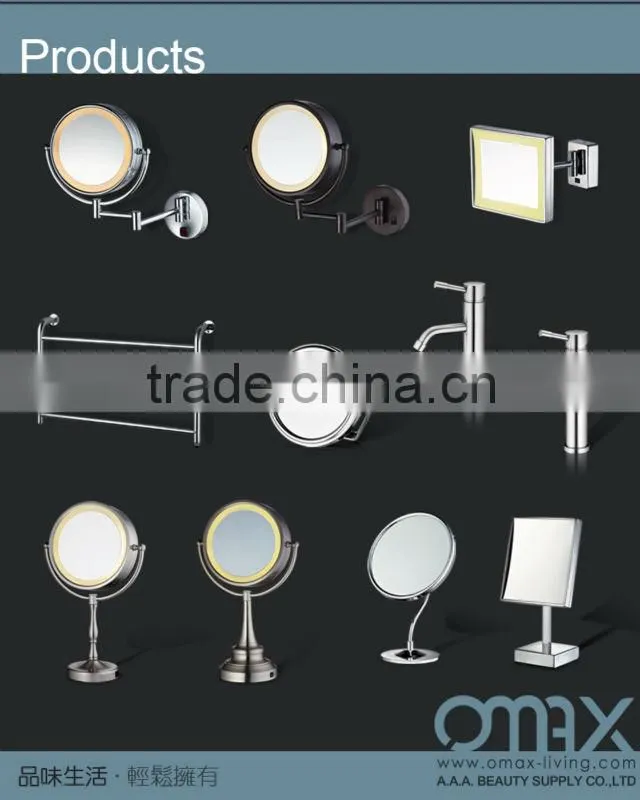 hot sell brass double arm high class hotel shaving swivel mirror