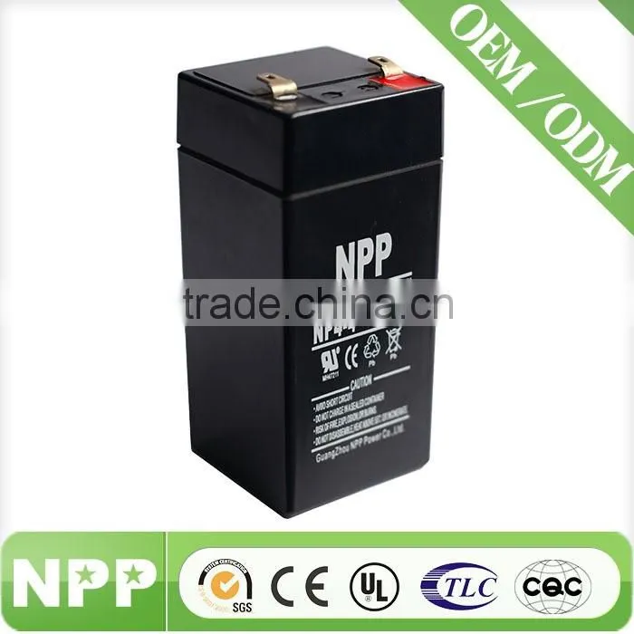 Long Life 4V4AH Sealed Lead Acid Battery with UL and CE certificate