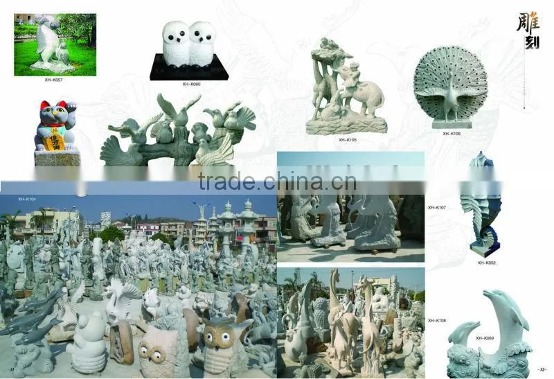 grey stone statues