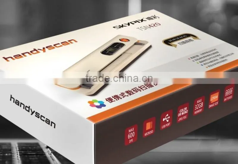 Auto Paper Feeding Portable Scanner with CIS Sensor Micro SD Card Support