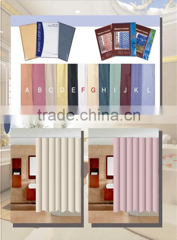 PVC Fancy Printing Shower Vinyl Curtain
