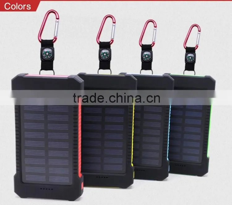 ourdoor 8000mAh high quality waterproof power bank Solar Charger for laptop