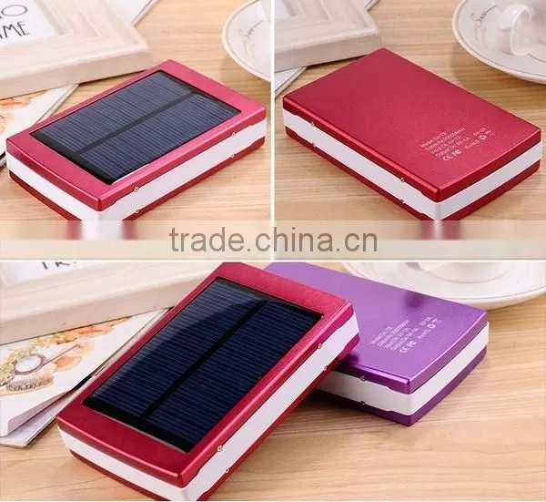AWC710 10000mAh Universal Hi-tech Waterproof Solar Power Bank Portable Solar Panel Charger With Led Light