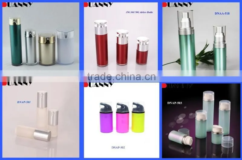 15Ml 30Ml 50Ml Acrylic Plastic Airless Cosmetic Bottle,White Airless Pump Bottle