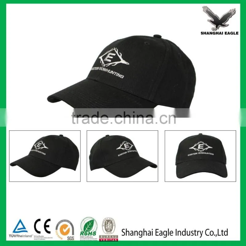 Promotional Custom Black Embroidered Cotton Cap