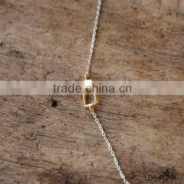 Wholesale jewelry gold plated letters necklace