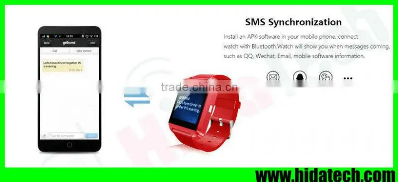 Latest wrist watch mobile phone with camera touch screen watch