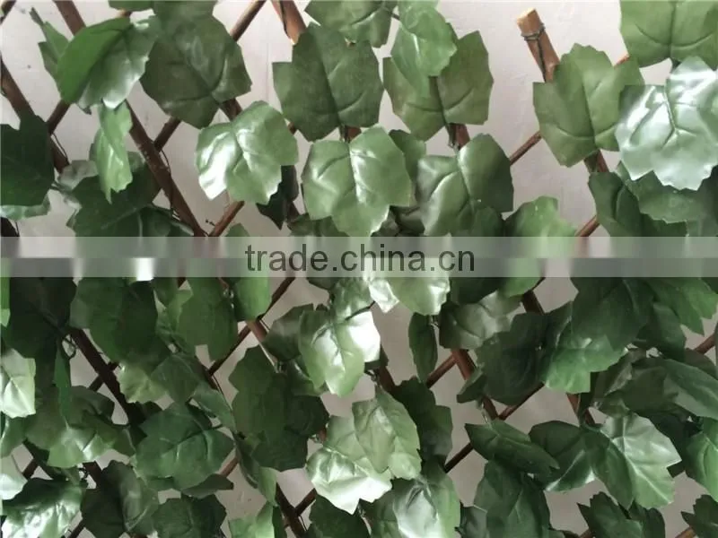 Plastic lawn leaf fence fake vertical artificial ivy fence
