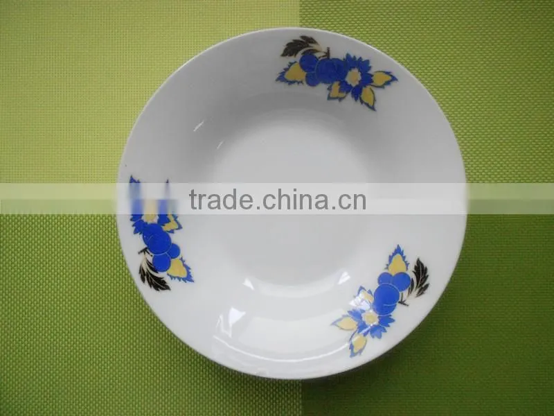 Cheap bulk 9 inch dinner plates / Factory direct wholesale ceramic soup plate / customized soup plates cheap