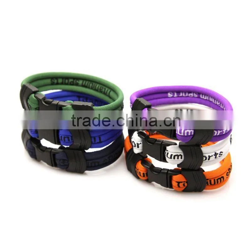 New design -Healthy Ge-Ti Negative Ion Titanium Sports Bracelet(GT-051)