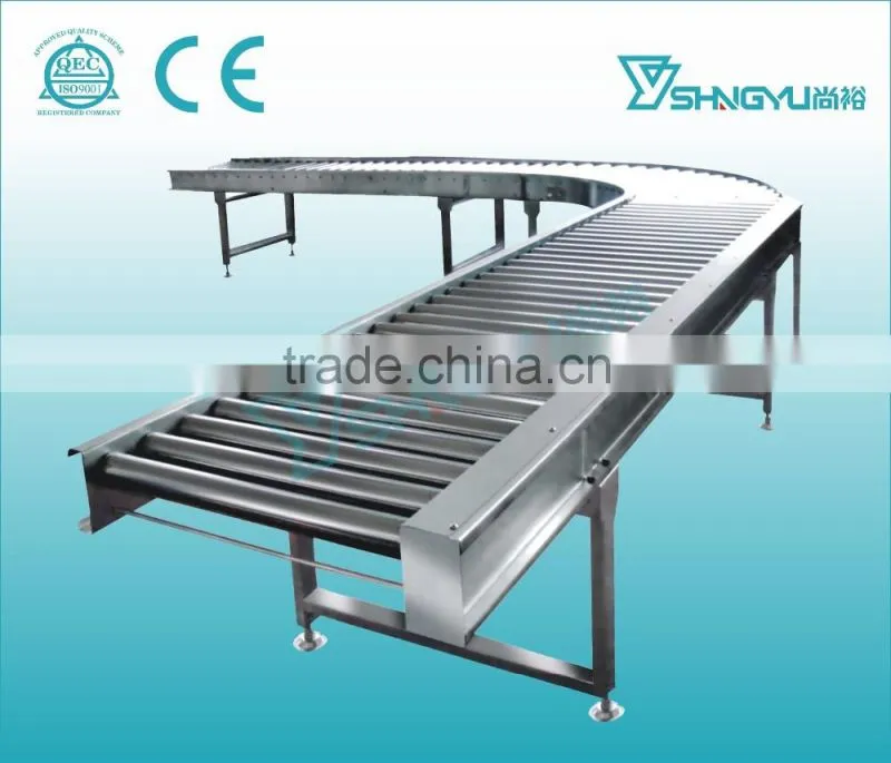 Stable operation stainless steel nylon belt conveyor table