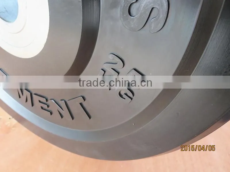 Weight plate/olympic weightplate/competition weight plate/bumper plate/rubber coated/whole rubber plate/color black/130mm 13cm