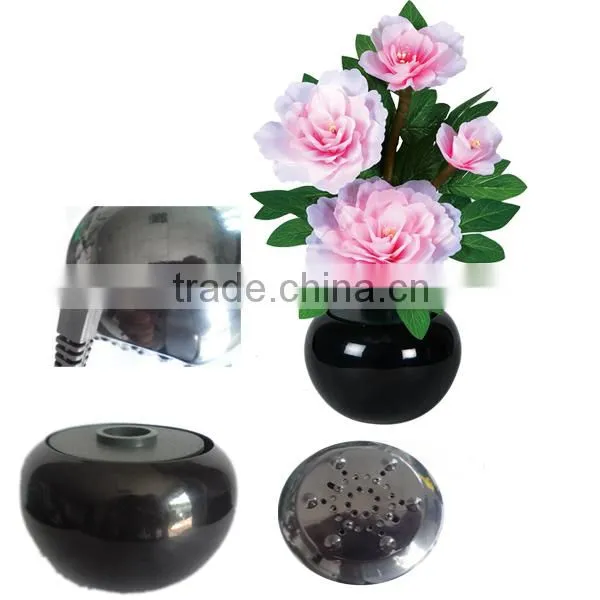 Wedding decor artificial LED silk fiber optic peony flowers lamp pot