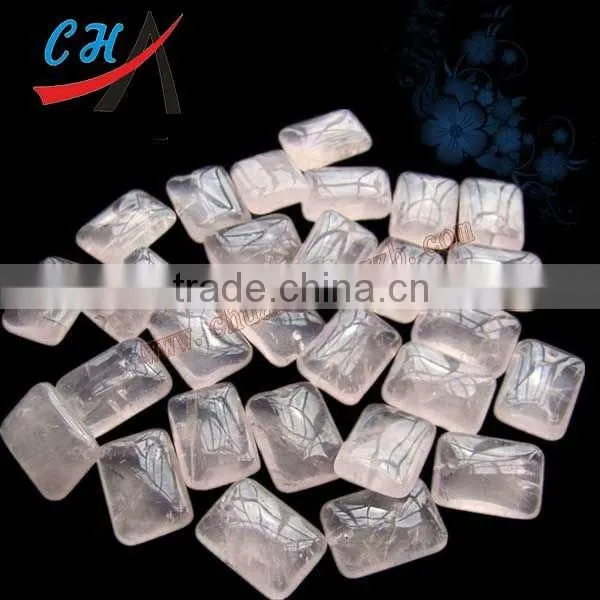 Natural stone rose quartz buttons for garments