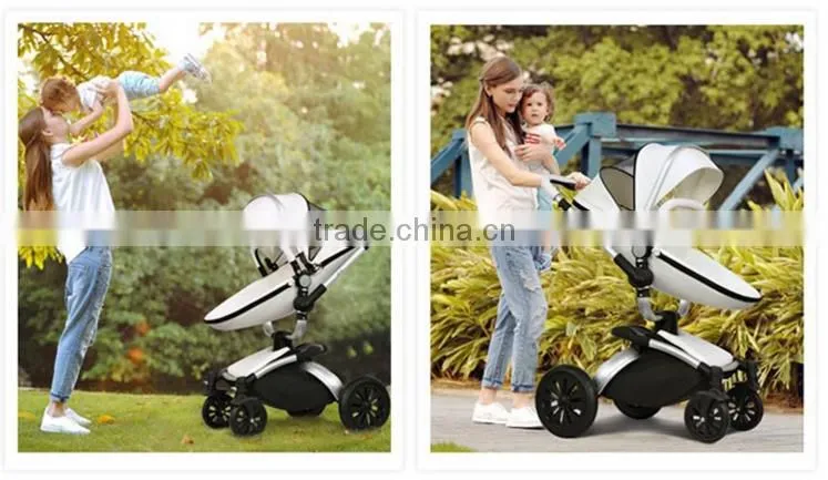 Most popular Stroller Design Egg Complete With the leather material 3-in-1 baby stroller