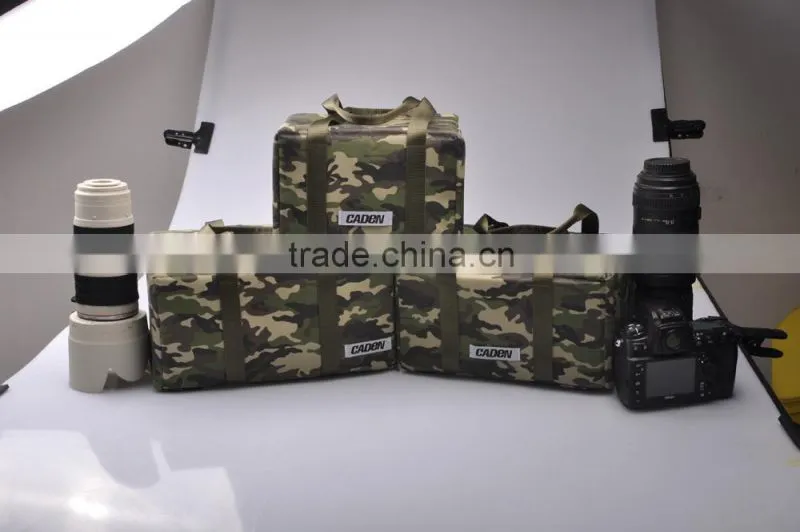 OEM Caden New Lens DSLR package Pouch Camo Cavans Foldable Camera Liner Bag