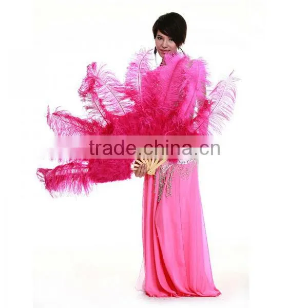 Fashionl Red White and Blue Ostrich Feather Fan in Big Size
