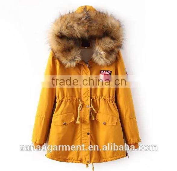 casual women's thicken hooded lambs cotton-padded jacket coats and jackets woman