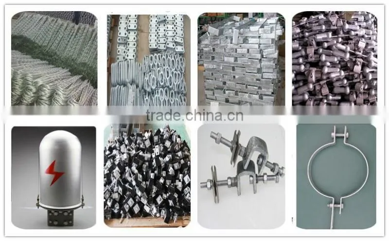 Galvanized steel preformed suspension clamp